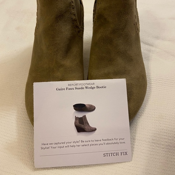 Report Guire Faux Suede Wedge Bootie wms size 8 - Picture 2 of 7